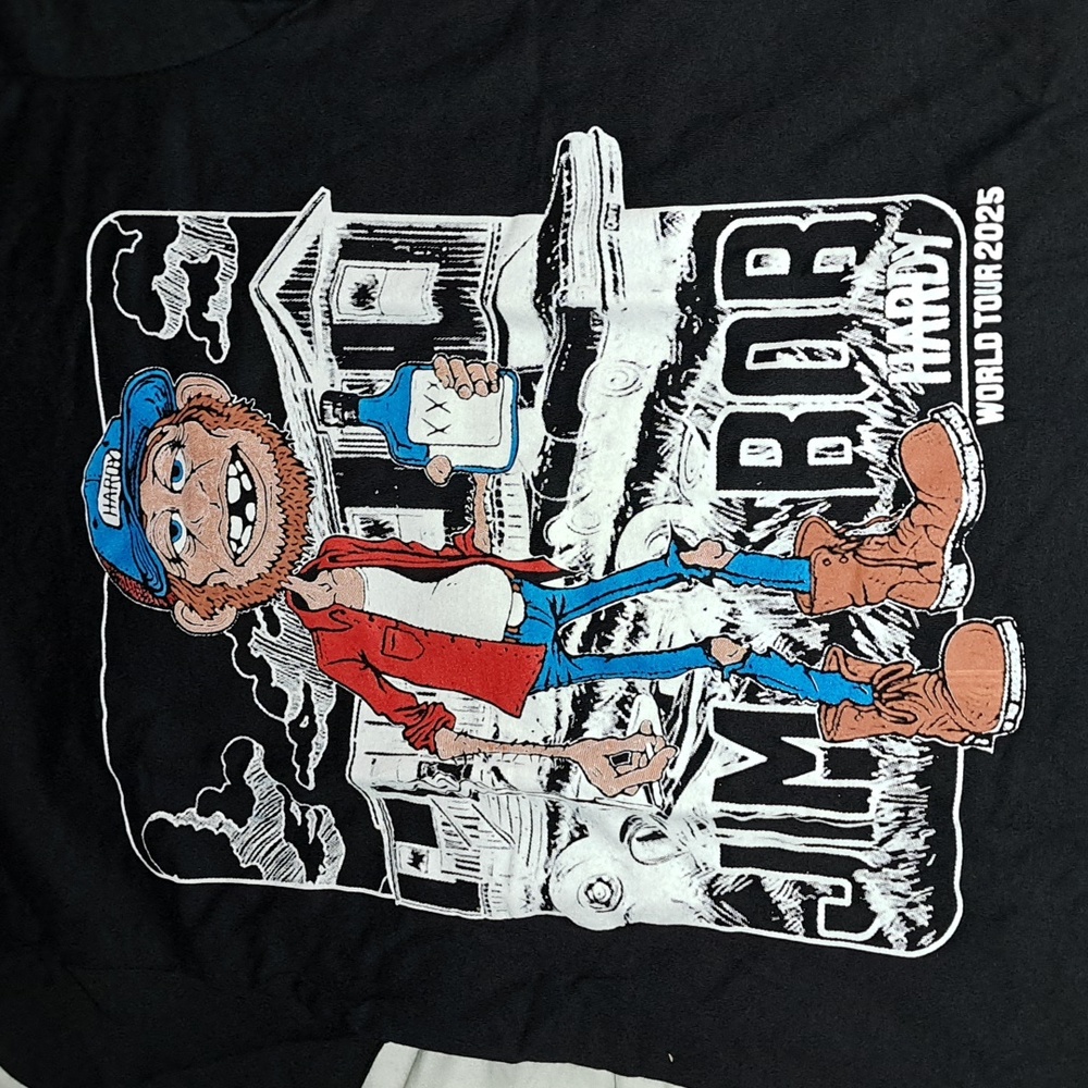 Jim Bob Hardy 2025 World Tour T Shirt Mens Small Original Unworn